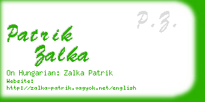 patrik zalka business card